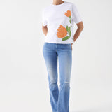 Camiseta Salsa Jeans Detalle Floral - ECRU