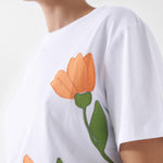 Camiseta Salsa Jeans Detalle Floral - ECRU