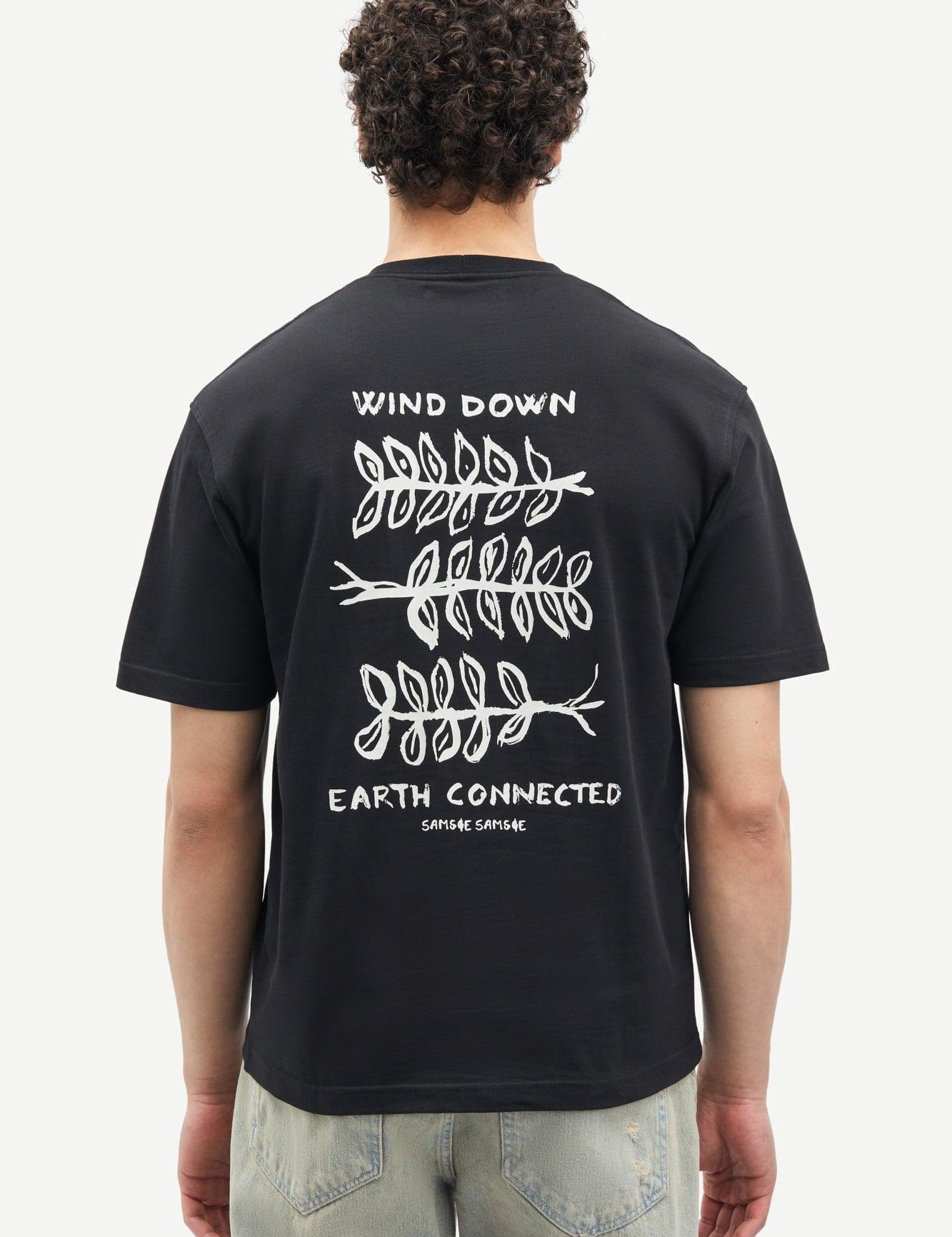 Camiseta Samsøe Samsøe Sawind uni Black Connected - ECRU