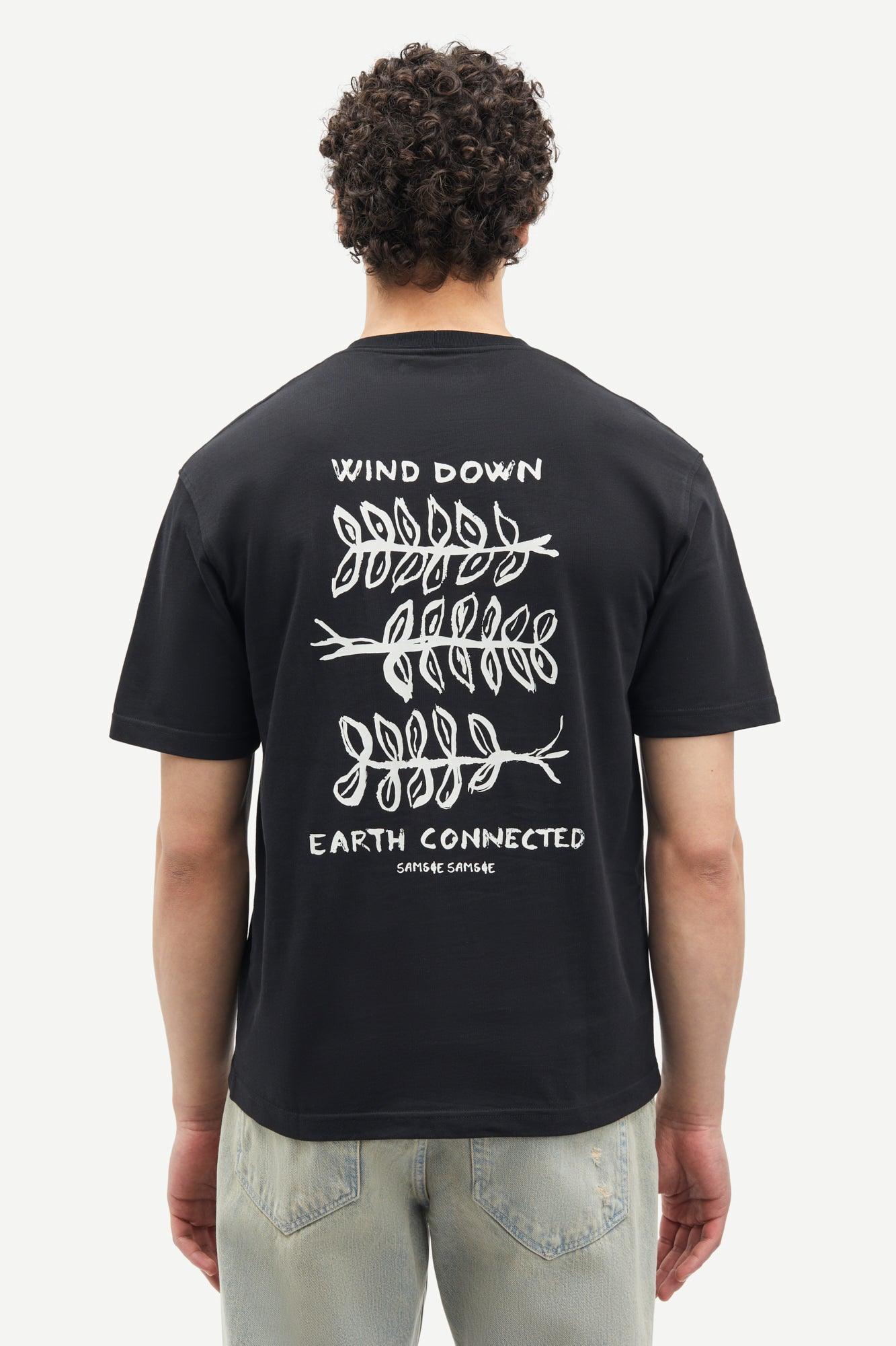 Camiseta Samsøe Samsøe Sawind uni Black Connected - ECRU