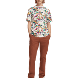 Camiseta Scotch and Soda Regular Fit Algodón Orgánico Print Allover - ECRU