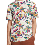 Camiseta Scotch and Soda Regular Fit Algodón Orgánico Print Allover - ECRU