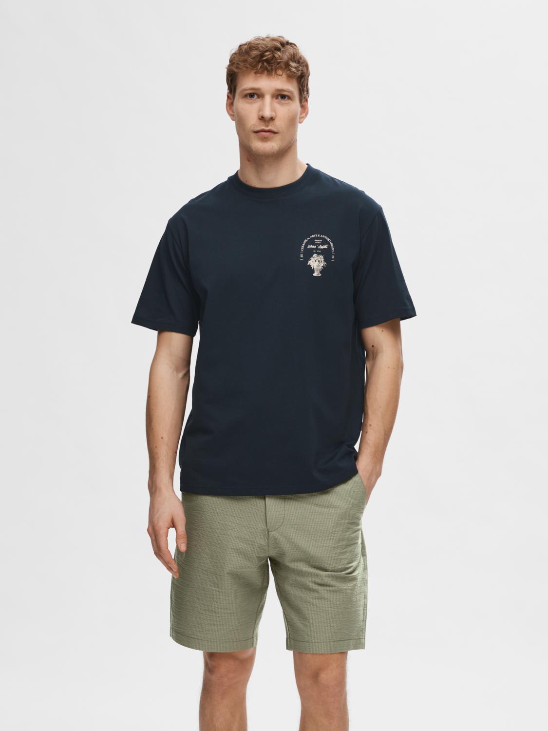 Camiseta Selected Relaxaries Sky Captain - ECRU