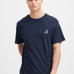 Camiseta !Solid Ilias Insignia Blue - ECRU