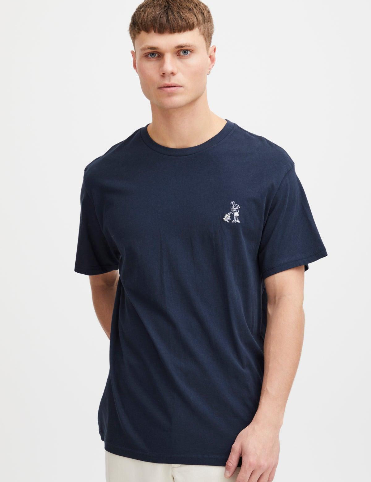 Camiseta !Solid Ilias Insignia Blue - ECRU