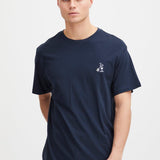 Camiseta !Solid Ilias Insignia Blue - ECRU