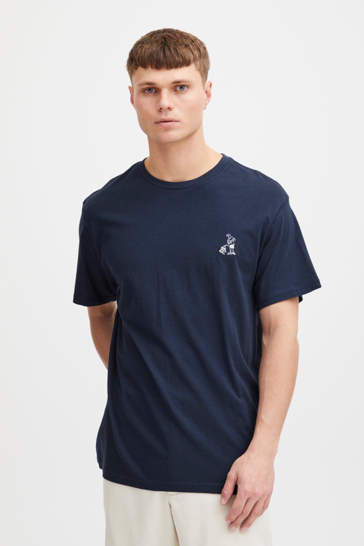 Camiseta !Solid Ilias Insignia Blue - ECRU