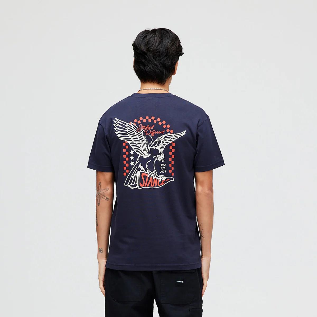 Camiseta Stance Free Bird Navy - ECRU