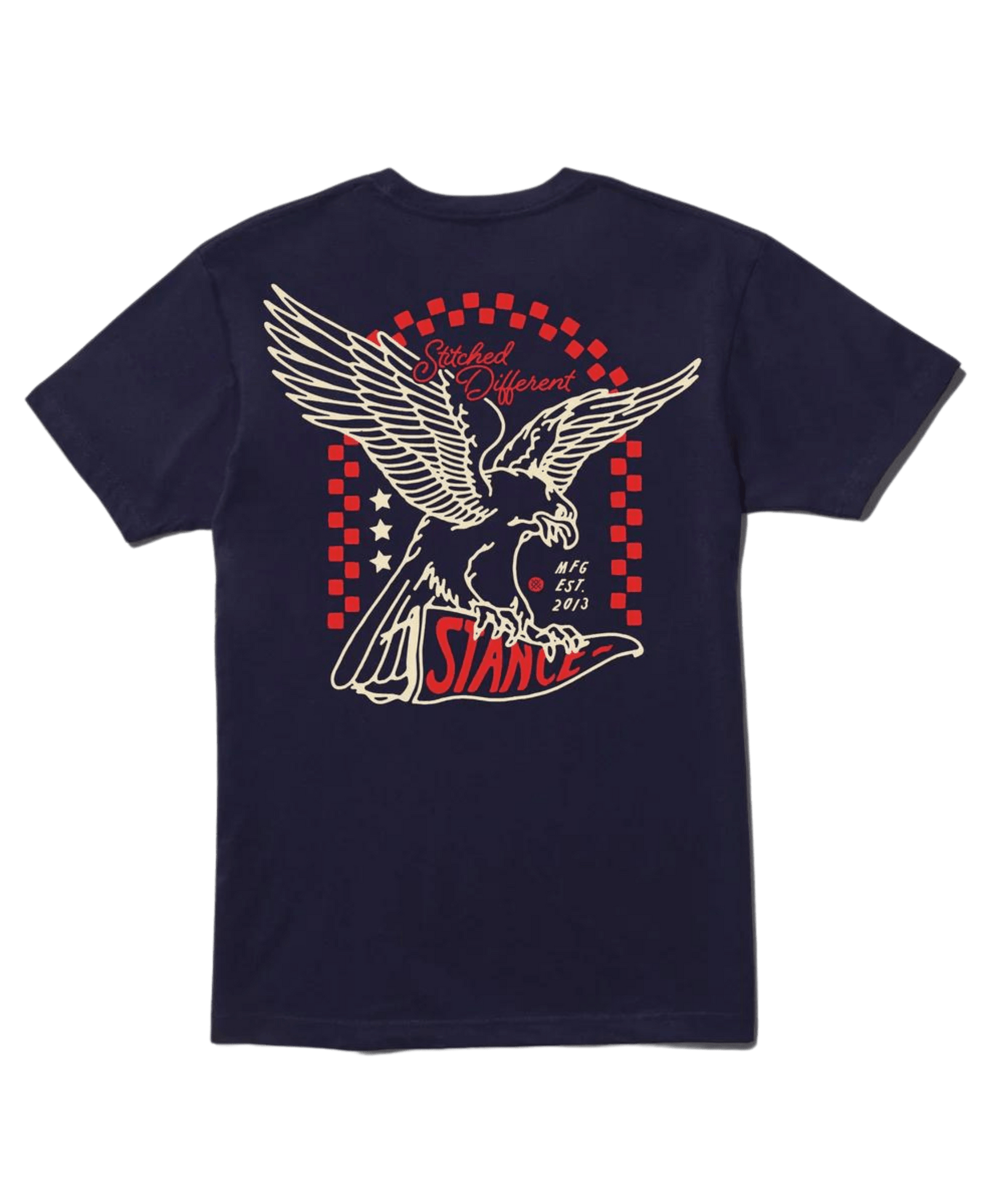 Camiseta Stance Free Bird Navy - ECRU