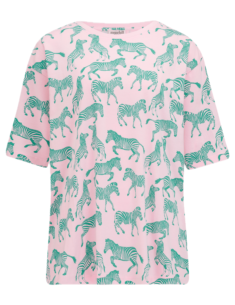 Camiseta Sugarhill Kinsley Relaxed Zebra Repeat - ECRU