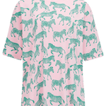 Camiseta Sugarhill Kinsley Relaxed Zebra Repeat - ECRU