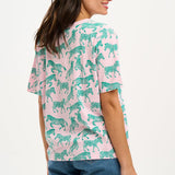 Camiseta Sugarhill Kinsley Relaxed Zebra Repeat - ECRU