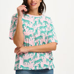 Camiseta Sugarhill Kinsley Relaxed Zebra Repeat - ECRU