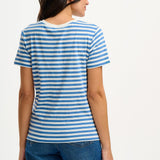 Camiseta Sugarhill Maggie Blue White Tiger Embroidery - ECRU