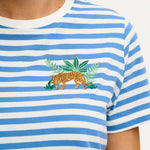 Camiseta Sugarhill Maggie Blue White Tiger Embroidery - ECRU