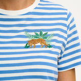 Camiseta Sugarhill Maggie Blue White Tiger Embroidery - ECRU