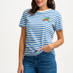 Camiseta Sugarhill Maggie Blue White Tiger Embroidery - ECRU