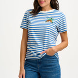 Camiseta Sugarhill Maggie Blue White Tiger Embroidery - ECRU