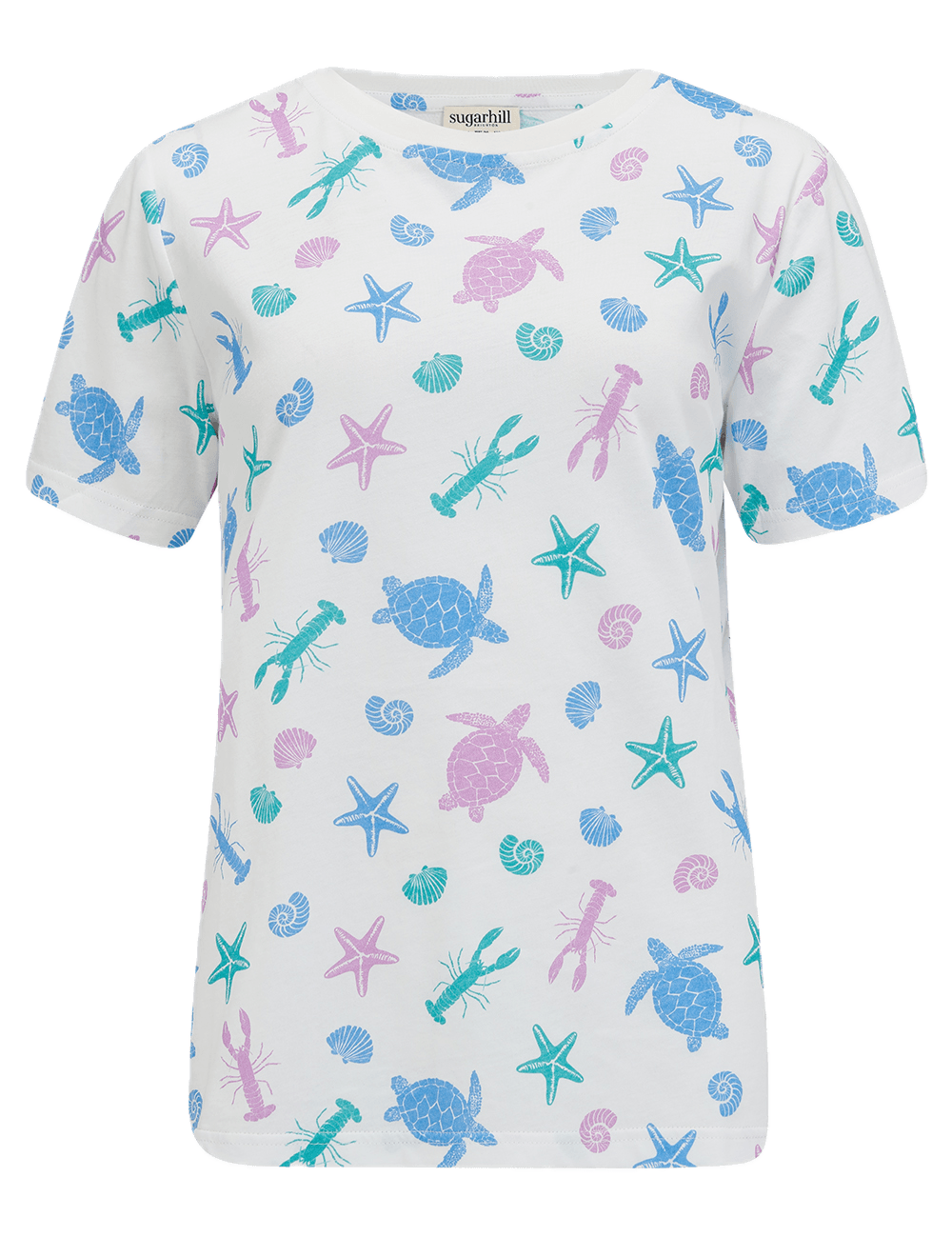 Camiseta Sugarhill Maggie Off-White Multi Sea Cove - ECRU