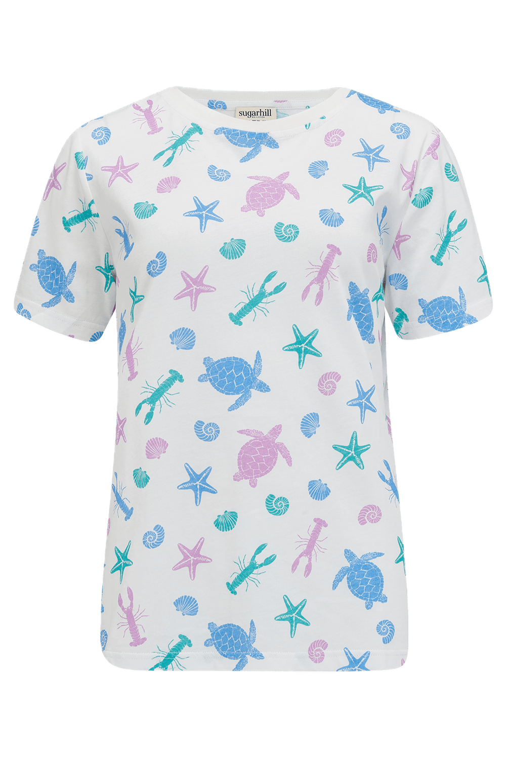 Camiseta Sugarhill Maggie Off-White Multi Sea Cove - ECRU