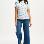 Camiseta Sugarhill Maggie Off-White Multi Sea Cove - ECRU