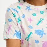 Camiseta Sugarhill Maggie Off-White Multi Sea Cove - ECRU