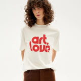 Camiseta Thinking Mu Blanca Art-Love Mock - ECRU