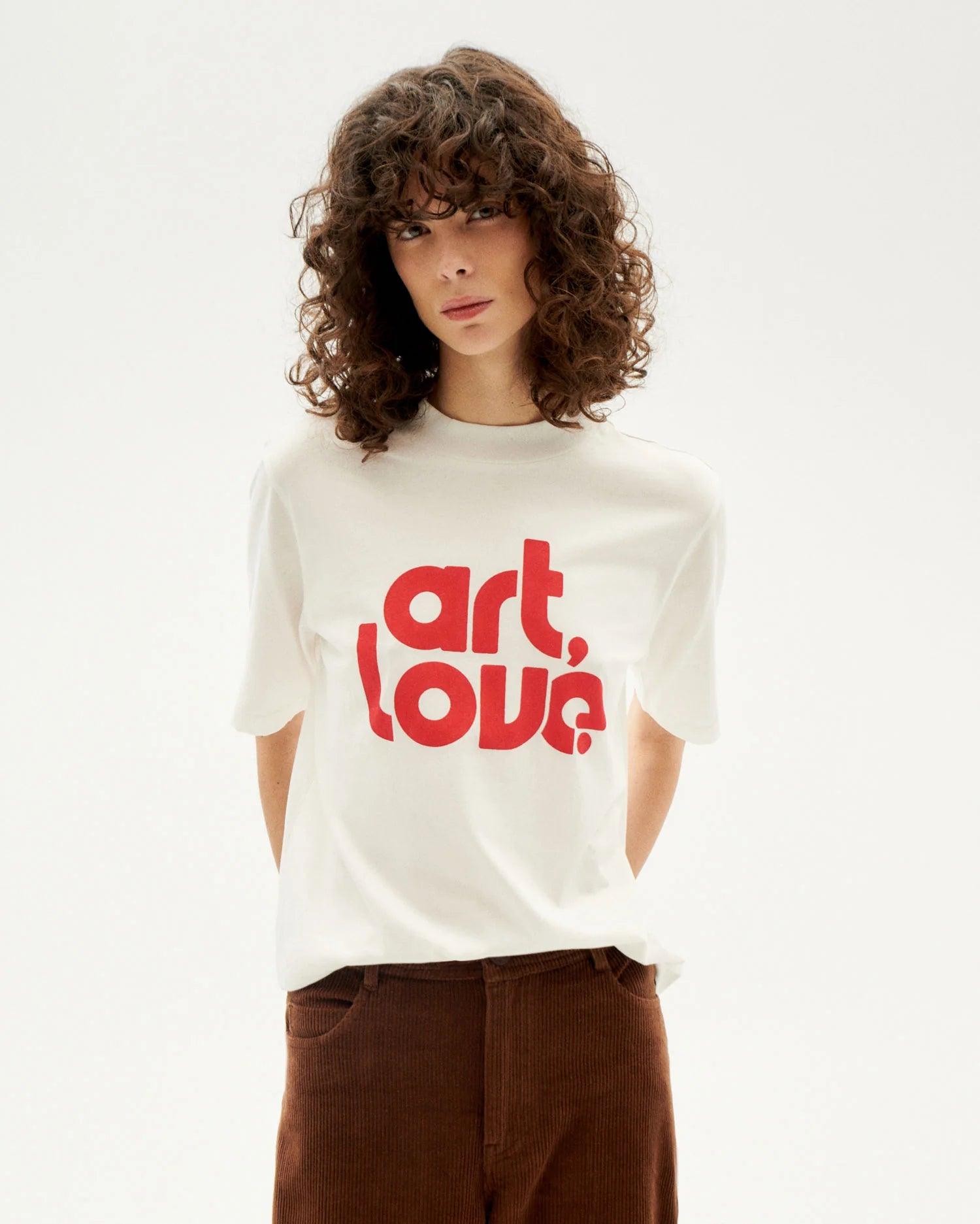 Camiseta Thinking Mu Blanca Art-Love Mock - ECRU