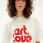 Camiseta Thinking Mu Blanca Art-Love Mock - ECRU