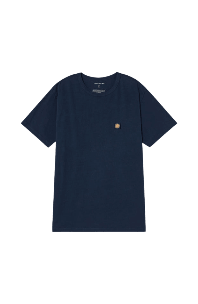 Camiseta Thinking Mu Navy Sol Espalda Curry - ECRU