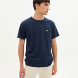 Camiseta Thinking Mu Navy Sol Espalda Curry - ECRU