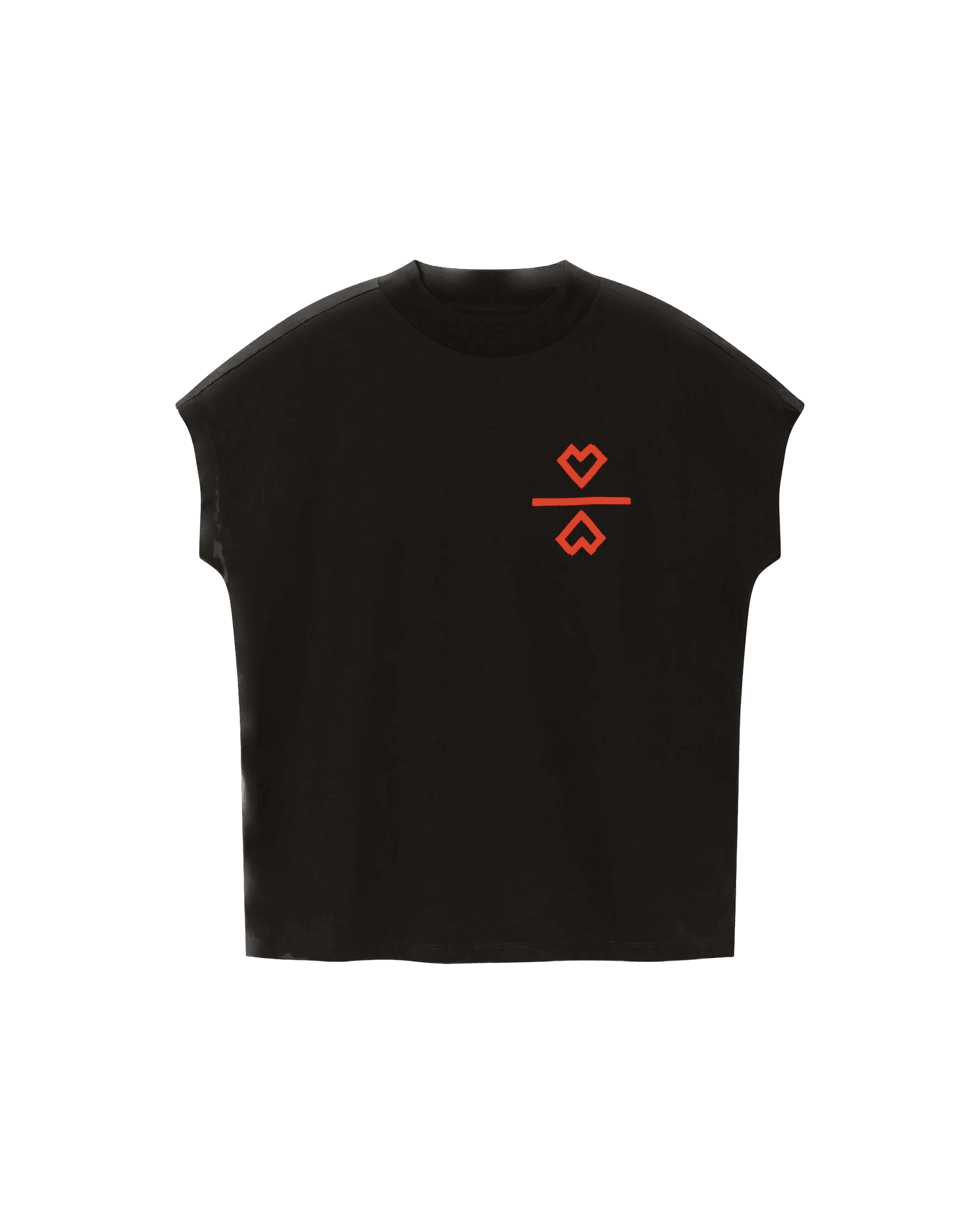 Camiseta Thinking Mu Parches Negra 2 Hearts Volta - ECRU