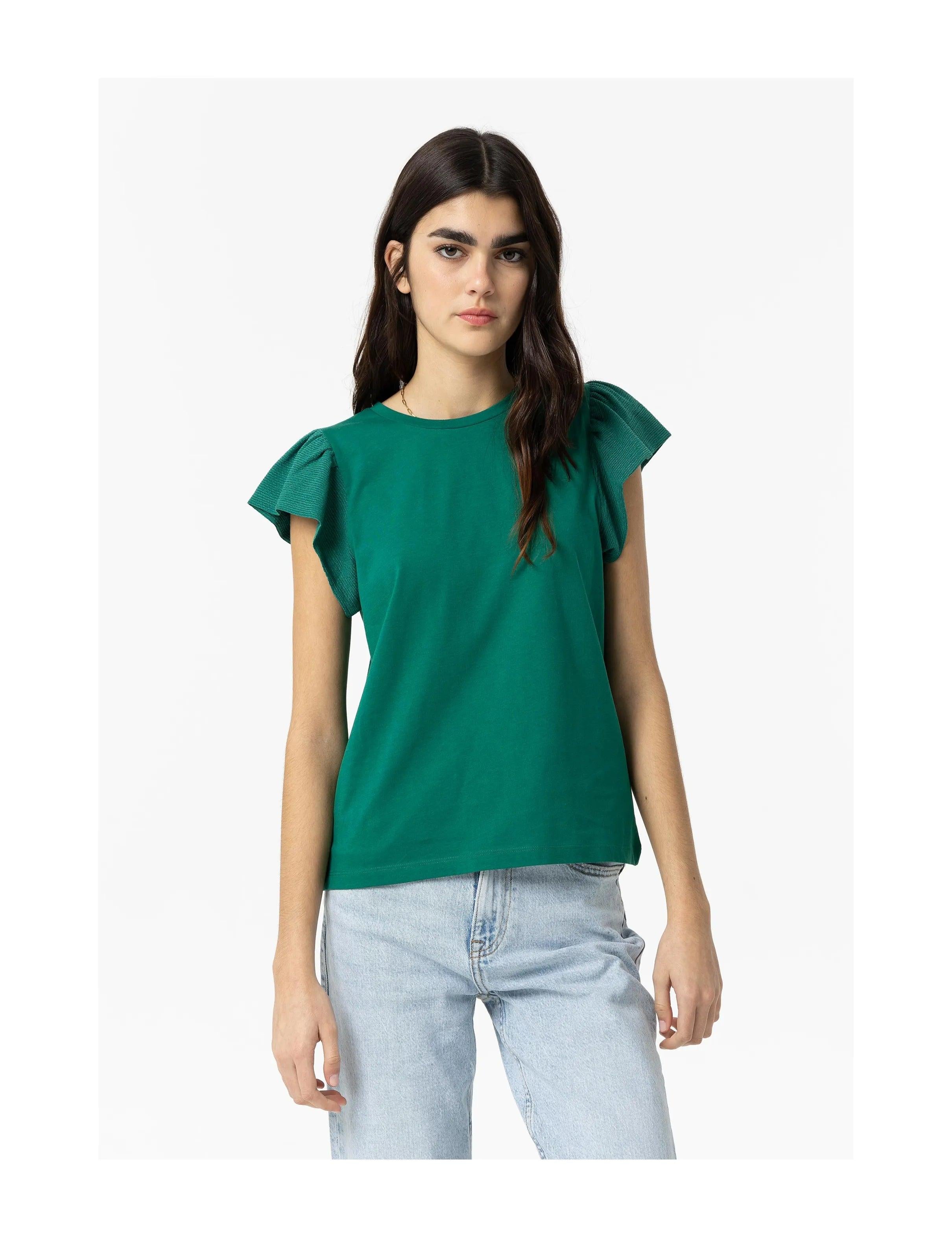 Camiseta TIFFOSI Kira 13 Verde - ECRU