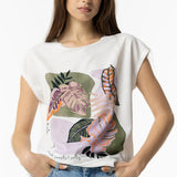 Camiseta TIFFOSI Mae White - ECRU