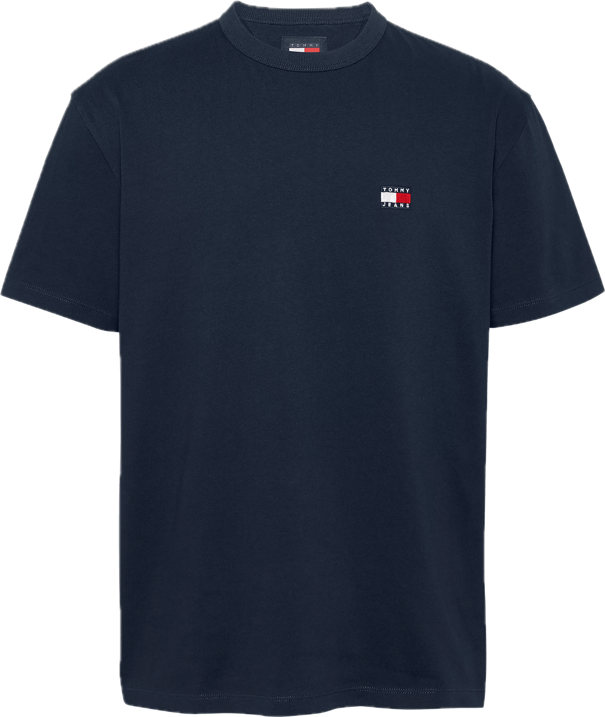 Camiseta Tommy Jeans de Cuello Redondo con Parche Bordado - ECRU