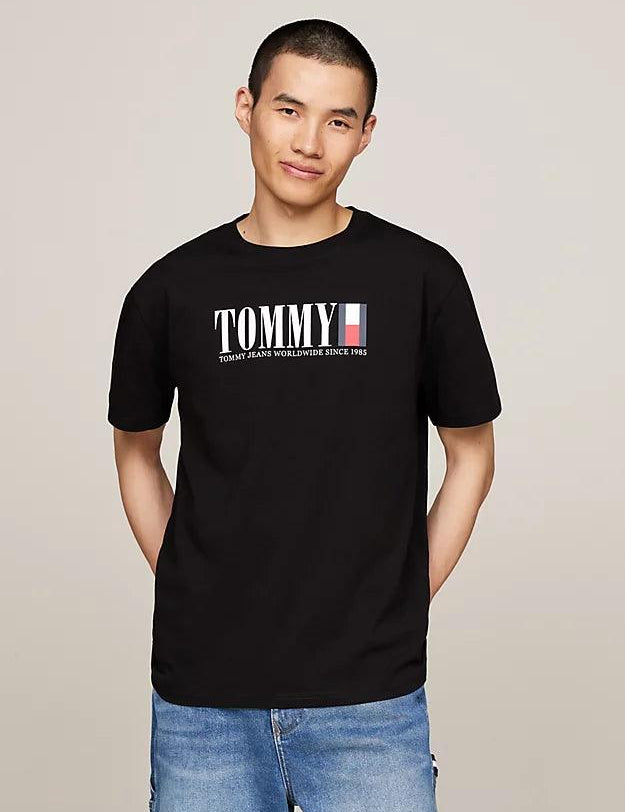 Camiseta Tommy Jeans Logo Black - ECRU