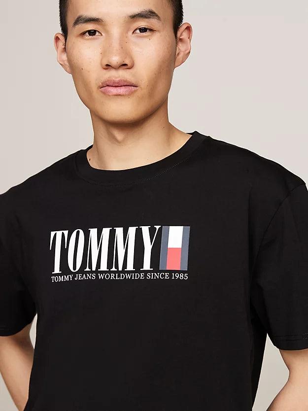 Camiseta Tommy Jeans Logo Black - ECRU