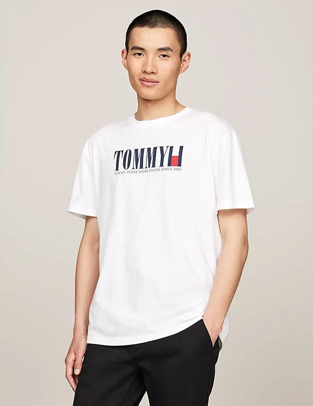 Camiseta Tommy Jeans Logo White - ECRU