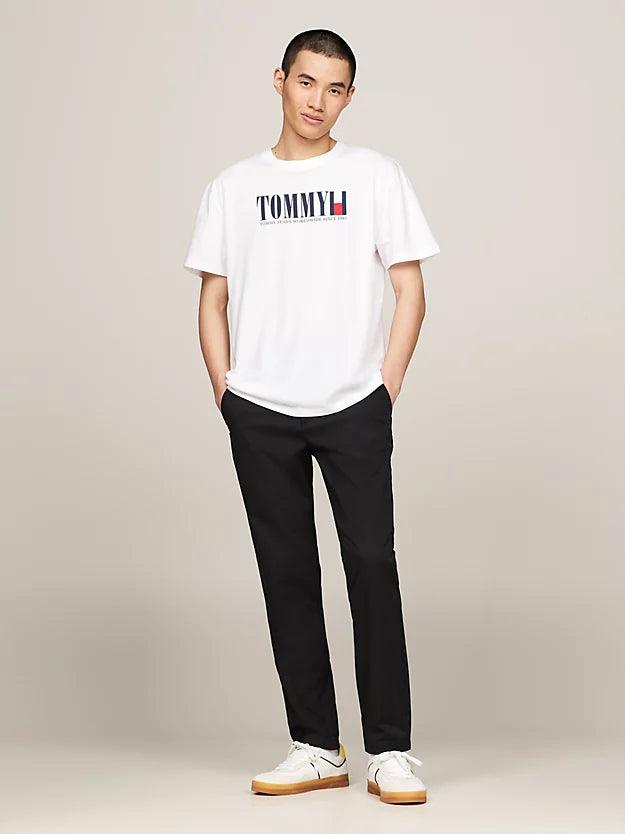 Camiseta Tommy Jeans Logo White - ECRU