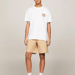 Camiseta Tommy Jeans Oversize Summer Flag - ECRU