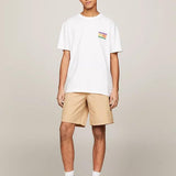 Camiseta Tommy Jeans Oversize Summer Flag - ECRU