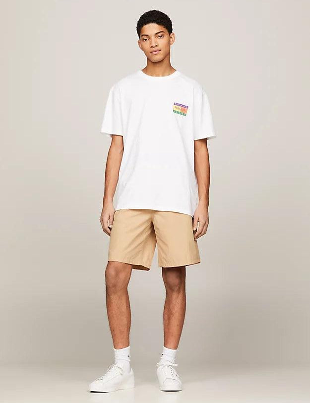 Camiseta Tommy Jeans Oversize Summer Flag - ECRU