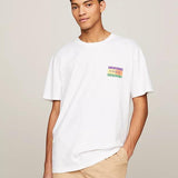 Camiseta Tommy Jeans Oversize Summer Flag - ECRU