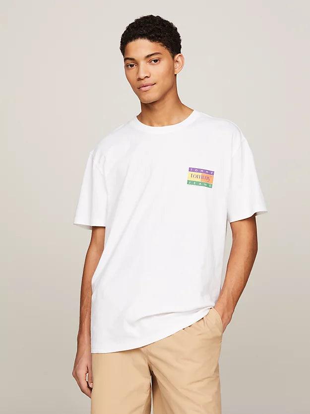 Camiseta Tommy Jeans Oversize Summer Flag - ECRU