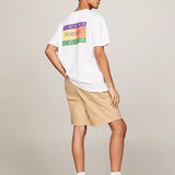 Camiseta Tommy Jeans Oversize Summer Flag - ECRU