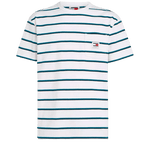 Camiseta Tommy Jeans Reg Easy Stripes White - ECRU