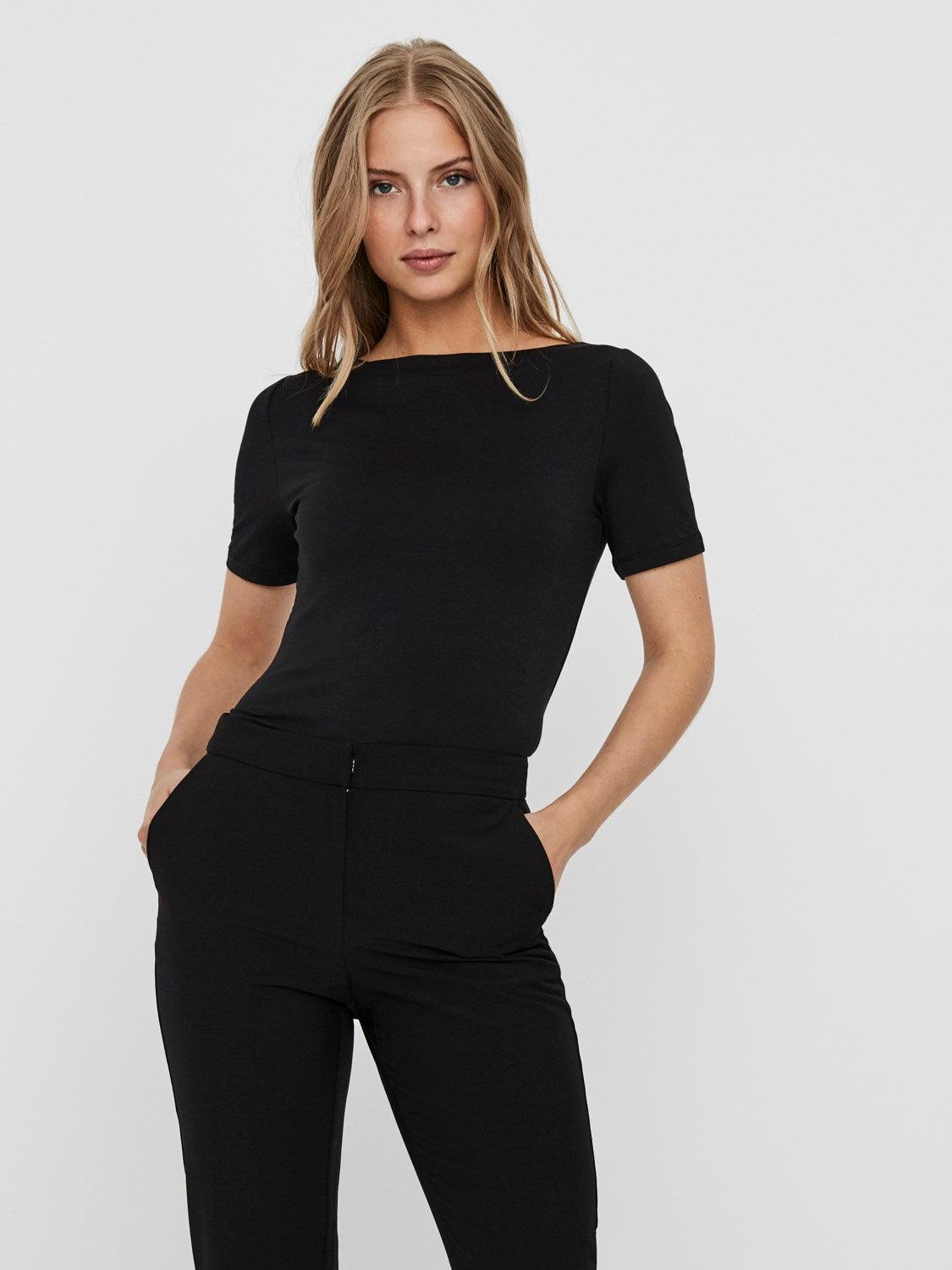 Camiseta Vero Moda Panda Modal Black - ECRU