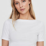 Camiseta Vero Moda Panda Modal Bright White - ECRU