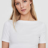 Camiseta Vero Moda Panda Modal Bright White - ECRU