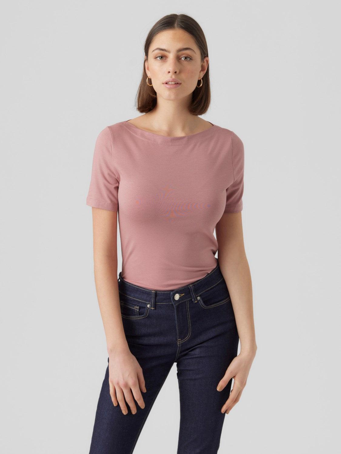 Camiseta Vero Moda Panda Modal Nostalgia Rose - ECRU